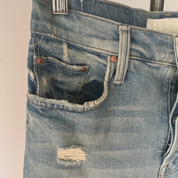 Mother Jean's Distressed, 'TomCat 26 high waist, straight leg, button fly, - Picture 6 of 6